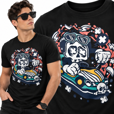 KOSZULKA  ANIMOWANA  CAR TOY SKULL